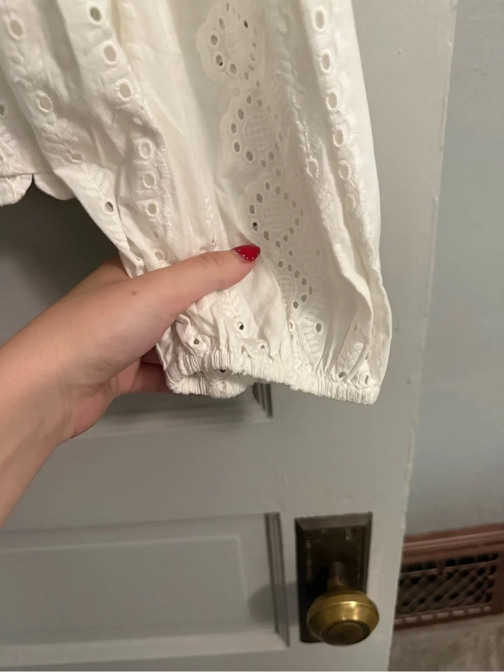 Free People Evie Eyelet Kimono NWT XL Ivory